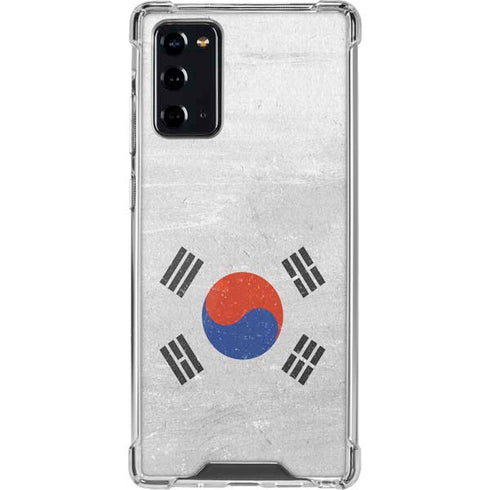 South Korean Flag Distressed Galaxy Note20 5G Clear Case